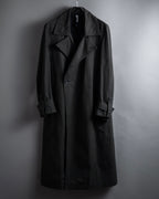 "Ground Y" 19AW Draping design cotton gabardine trench coat