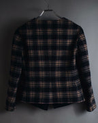 "WEEKEND MaxMara" 2010’s plaid virgin wool collarless jacket