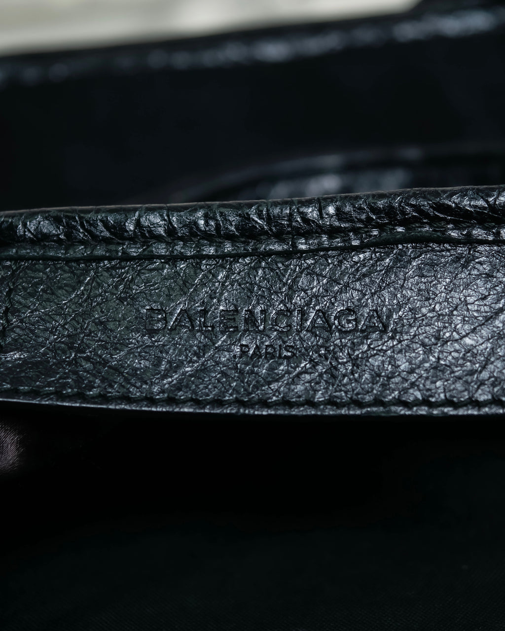 “Balenciaga”  navy cavas xs hand bag