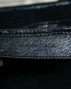 “Balenciaga”  navy cavas xs hand bag