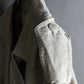 "MARILYN DE PEREL" Covered button detail  Ivory feminine trench coat