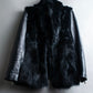 "MOROKO BAR" Real fur docking leather jacket