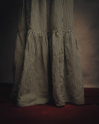 -SPECIAL- “Christian Dior” 2021 cruise striped linen silk tiered skirt