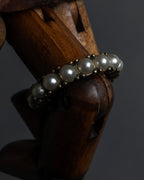 "Christian Dior" Eternity design pearl arrangement gold ring