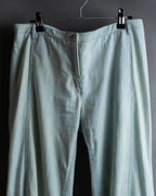 "CHANEL" Coco Mark button detail washed flared denim