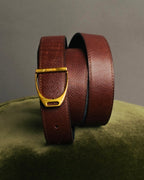 "Hermès" Vintage grained leather belt