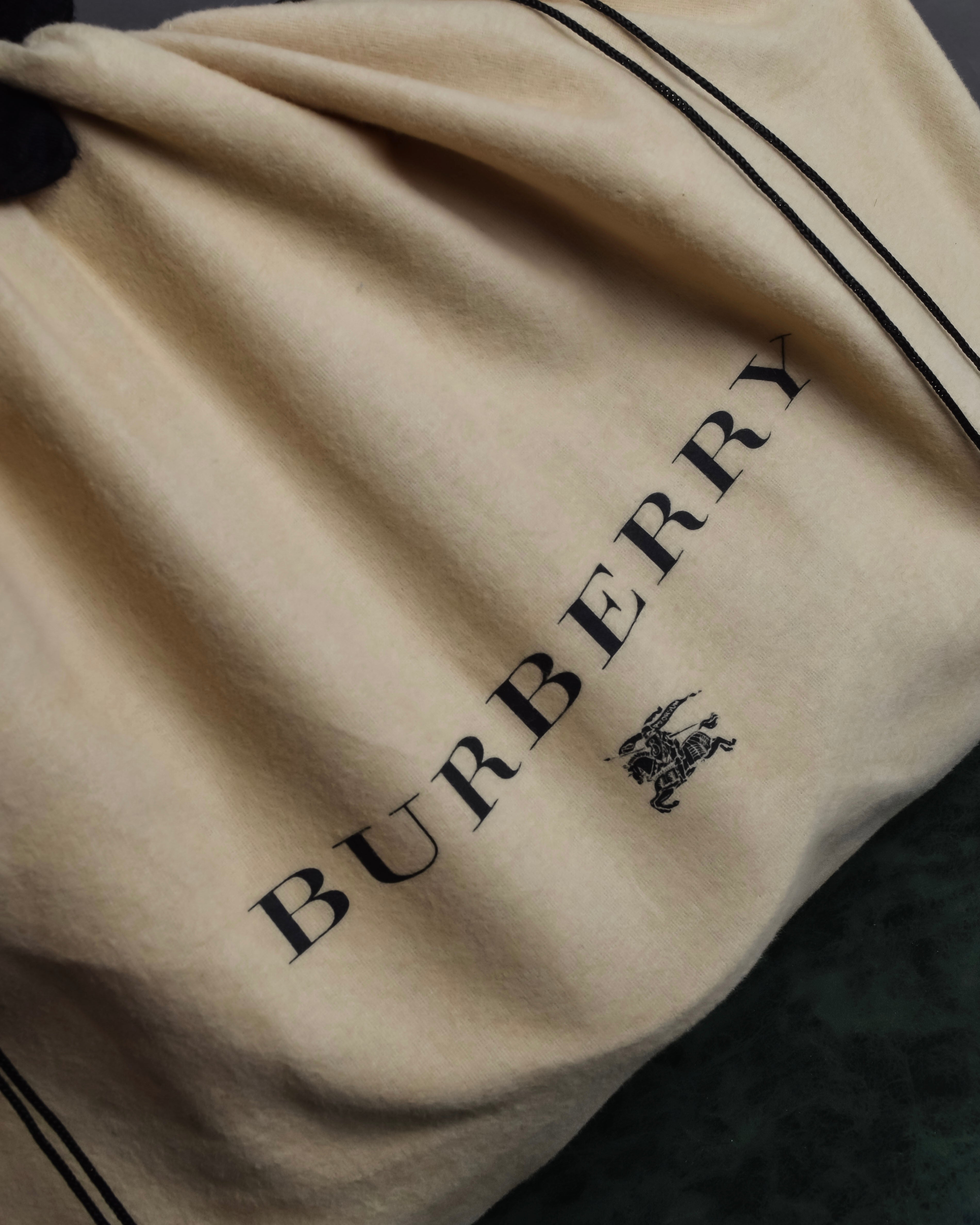 "BURBERRY" Harness detail check canvas leather bag