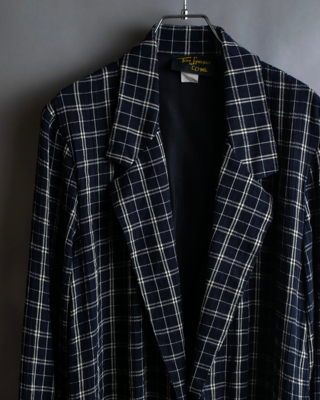 "Vintage windowpane tailored jacket"