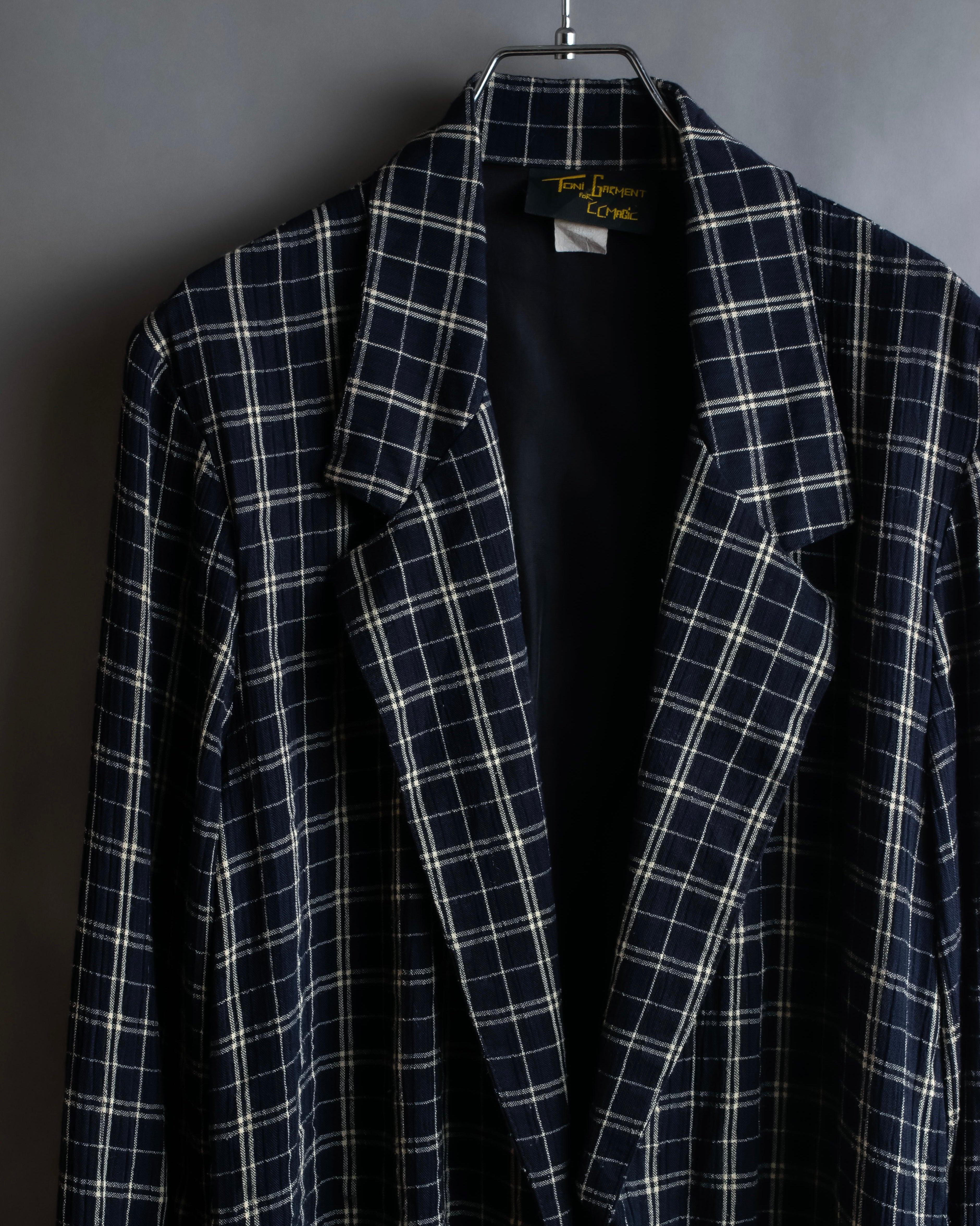 "Vintage windowpane tailored jacket"