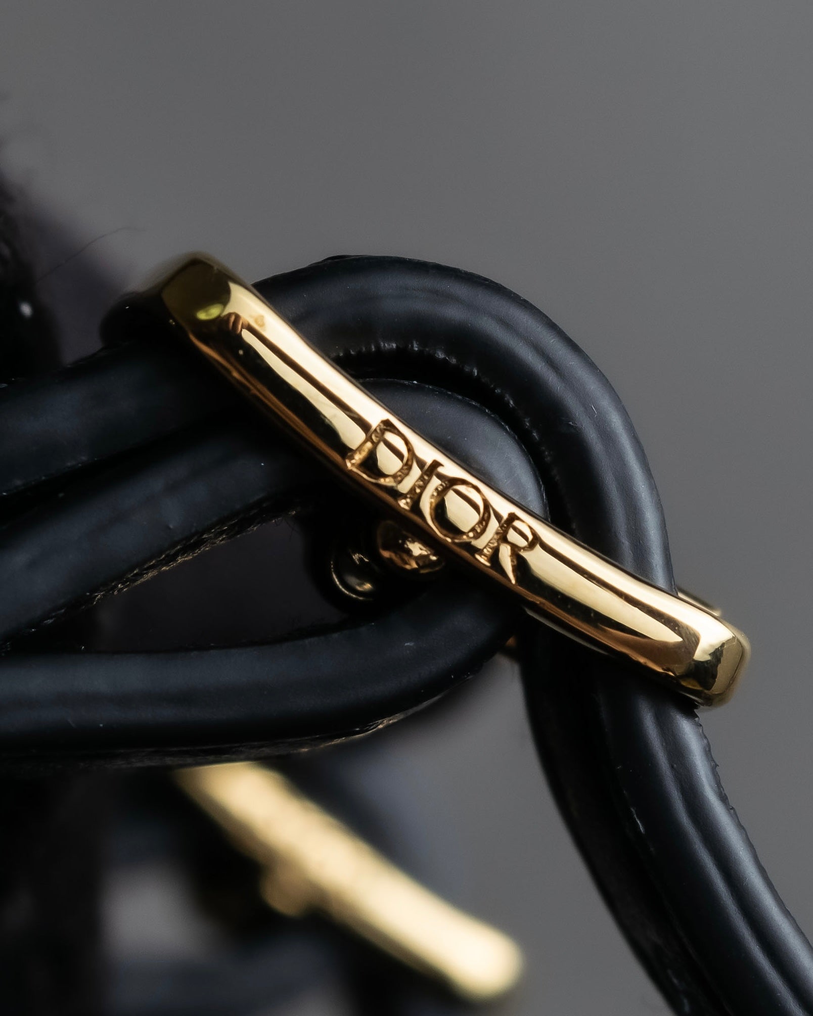 "Dior" Pearl＆gold stud design leather brace