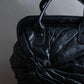 "VALENTINO" pleated gather design nappa leather one shoulder bag