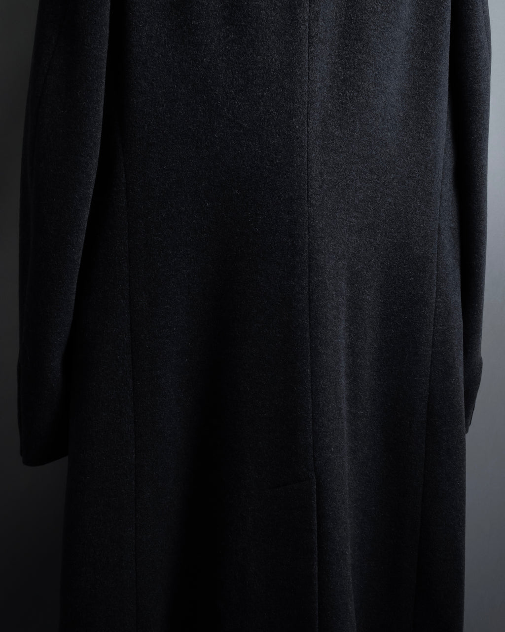 "GIORGIO ARMANI" Double-breasted charcoal gray super maxi chester coat