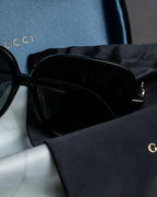 "GUCCI" Horsebit motif temple design big square frame sunglasses