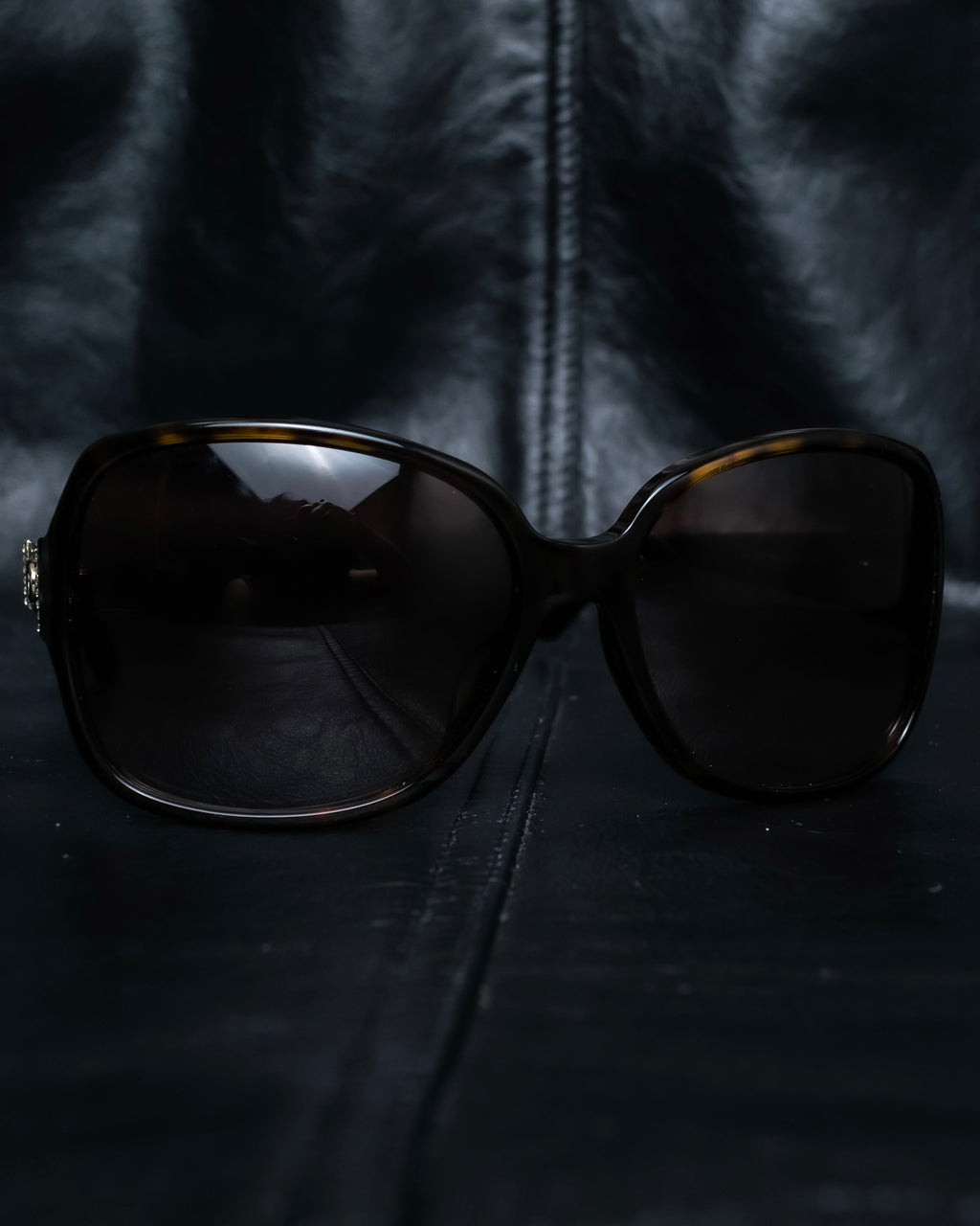 "GUCCI" Dark brown GG accent sunglasses