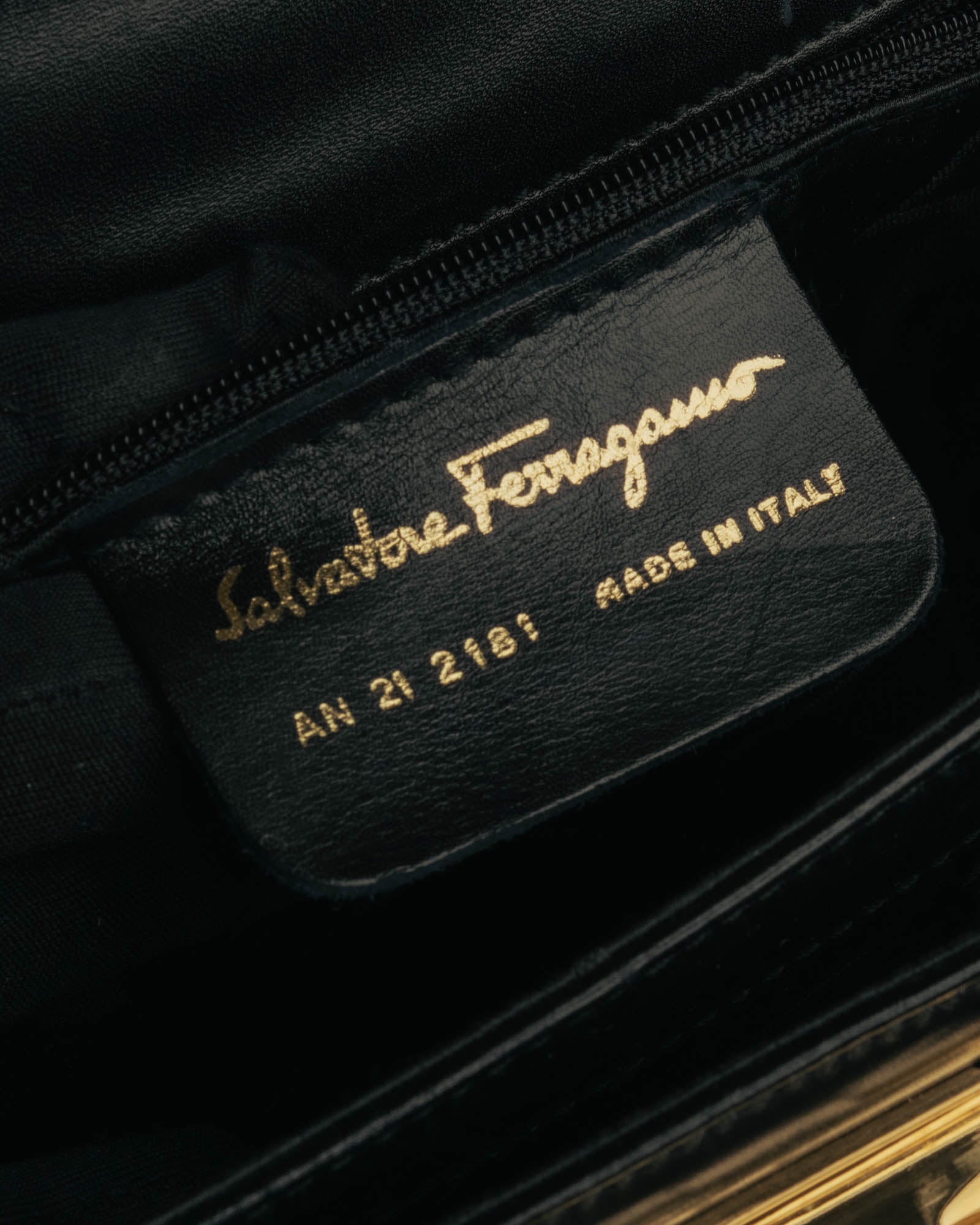 "Salvatore Ferragamo" 90's-00's Classic gancini leather top handle bag