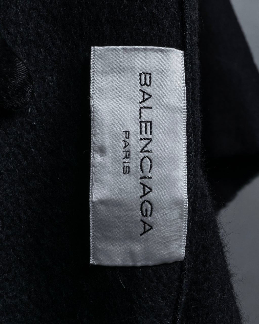 "BALENCIAGA" Fringe design open front cape
