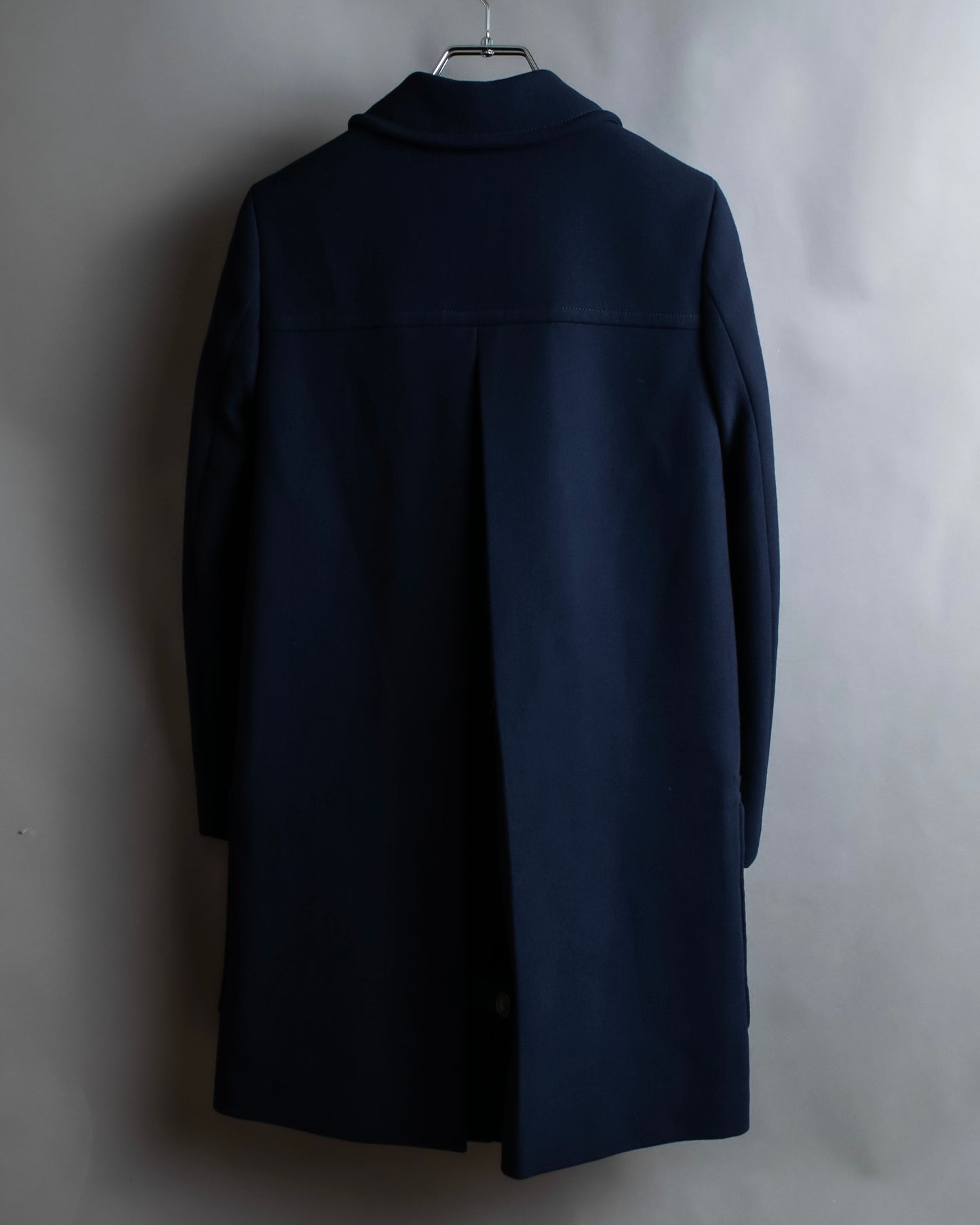 "MIU MIU" Double breasted rounded wool peacoat