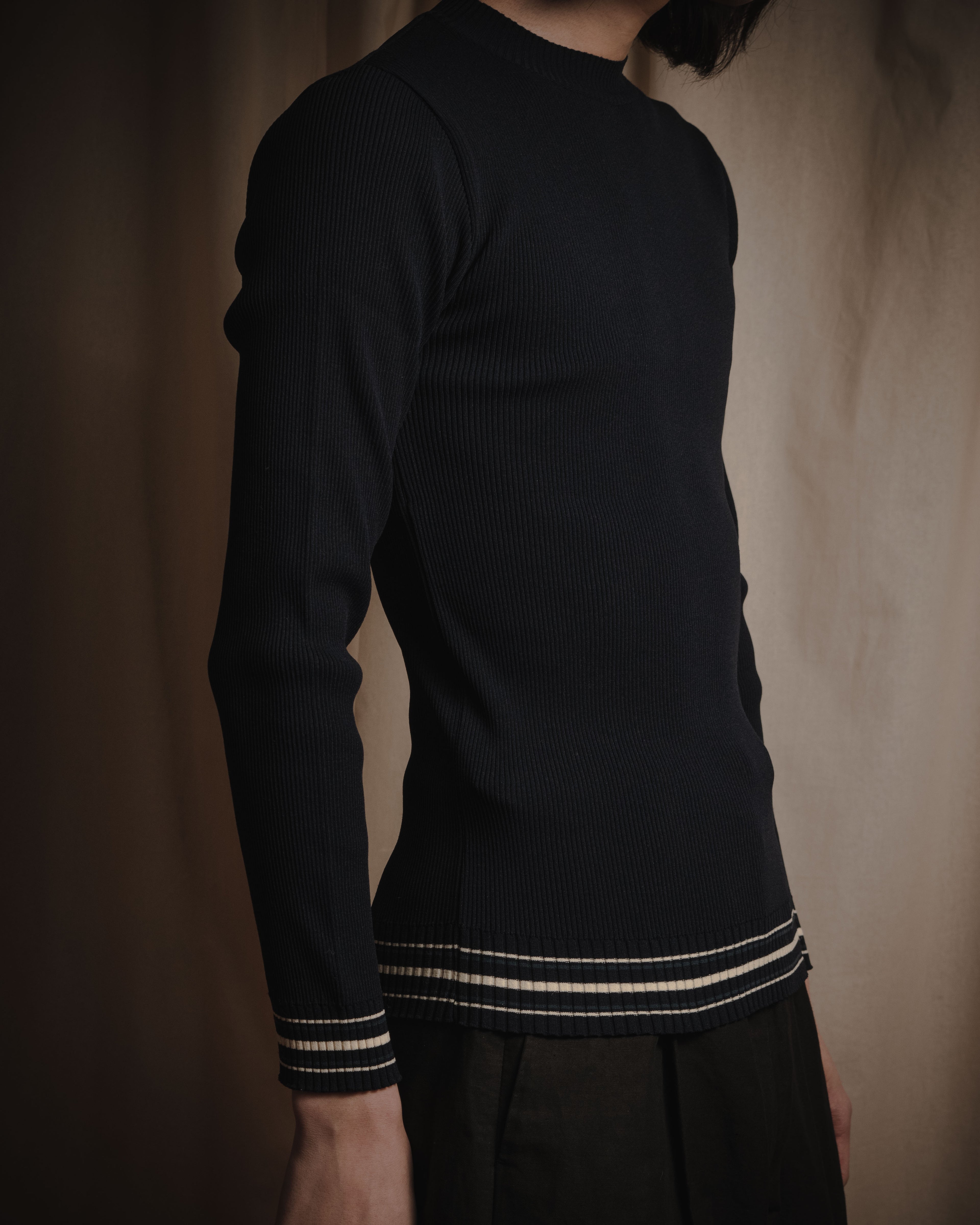 "Jean Paul GAULTIER CLASSIQUE"
Mid 90s nylon rib knit sweater