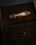 "GUCCI" 60’s-70’s suede and leather shoulder bag