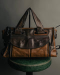 "Chloé" 2000's two-tone leather structured tote bag