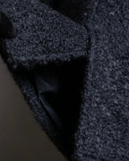 "Valentino Garavani" Fur collar boucle wool mid-length coat