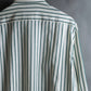 "BURBERRYS" Green stripe pattern oversized shirt