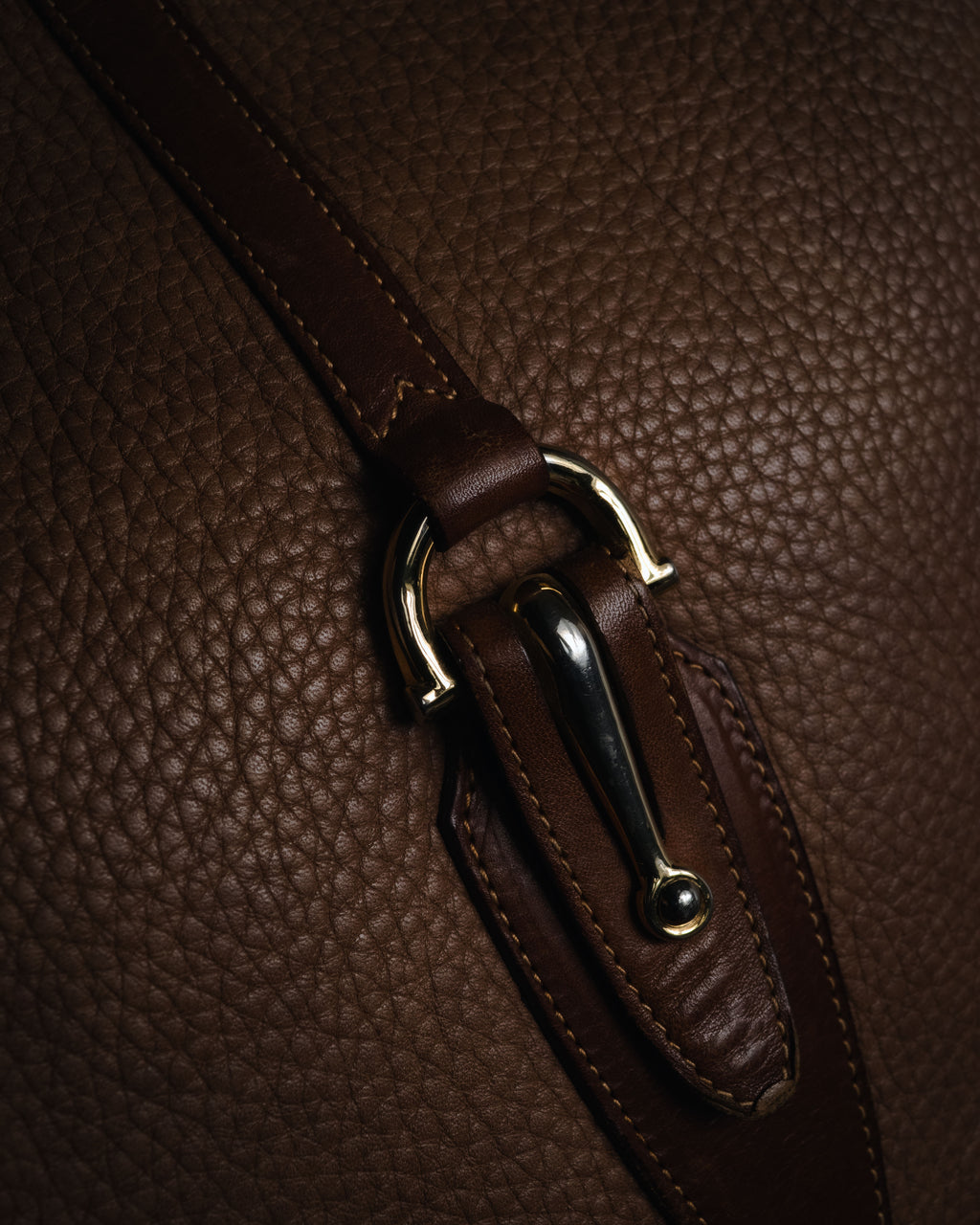 –SPECIAL– "GUCCI" 70’s pigskin horsebit piston hobo bag