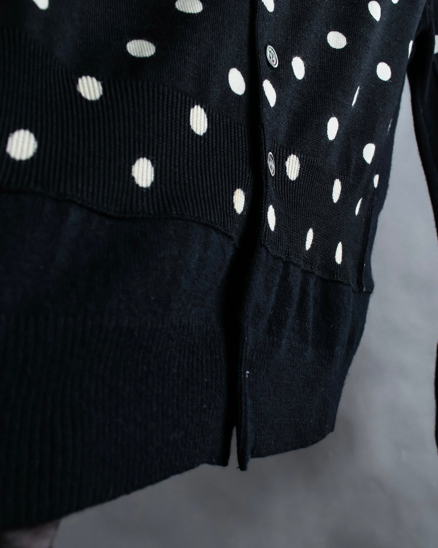 “Comme des Garçons Comme des Garçons“ Dot patterned wool knit cardigan