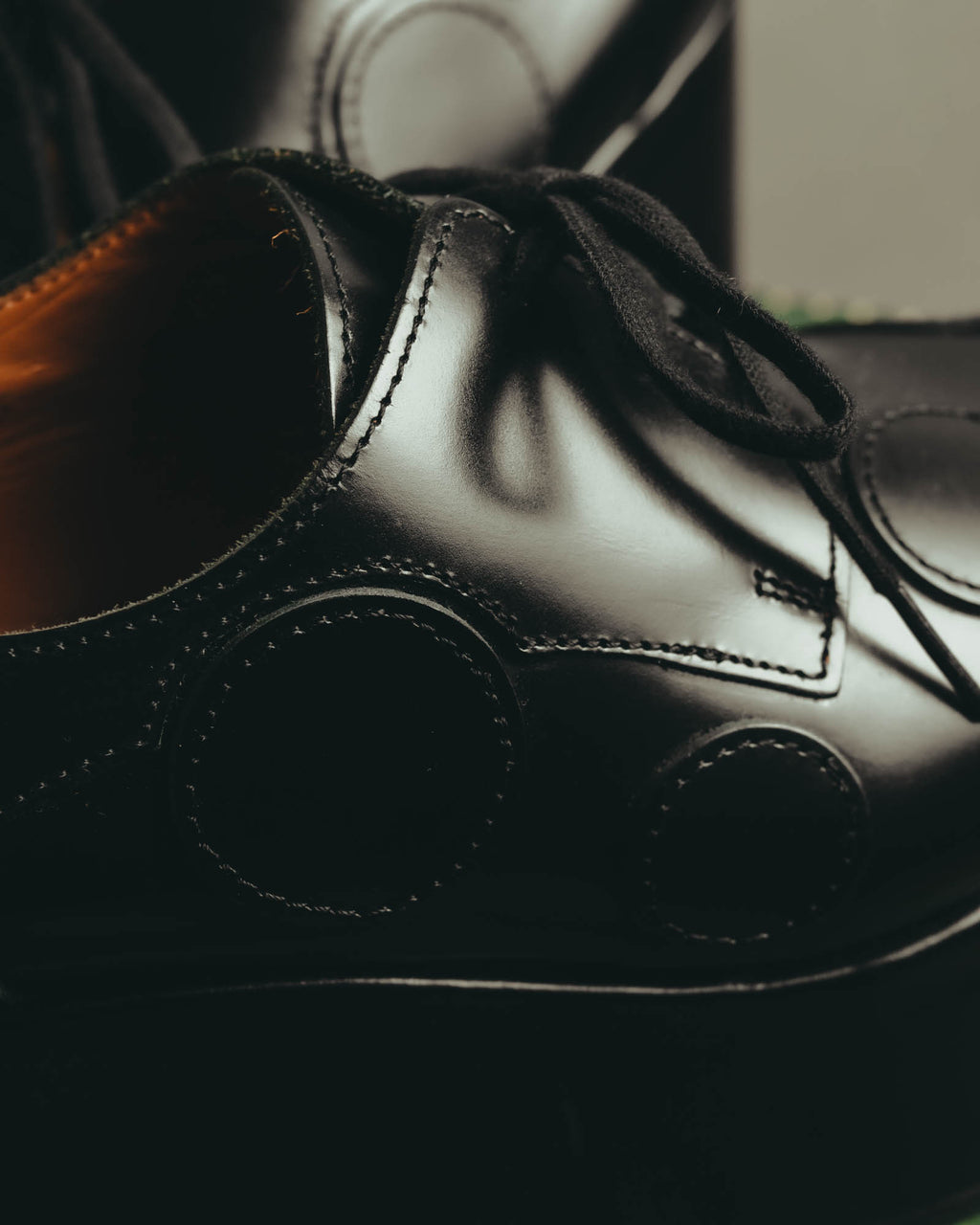 "JUNYA WATANABE COMME des GARÇONS" 00's Sculptural leather platform oxford shoes