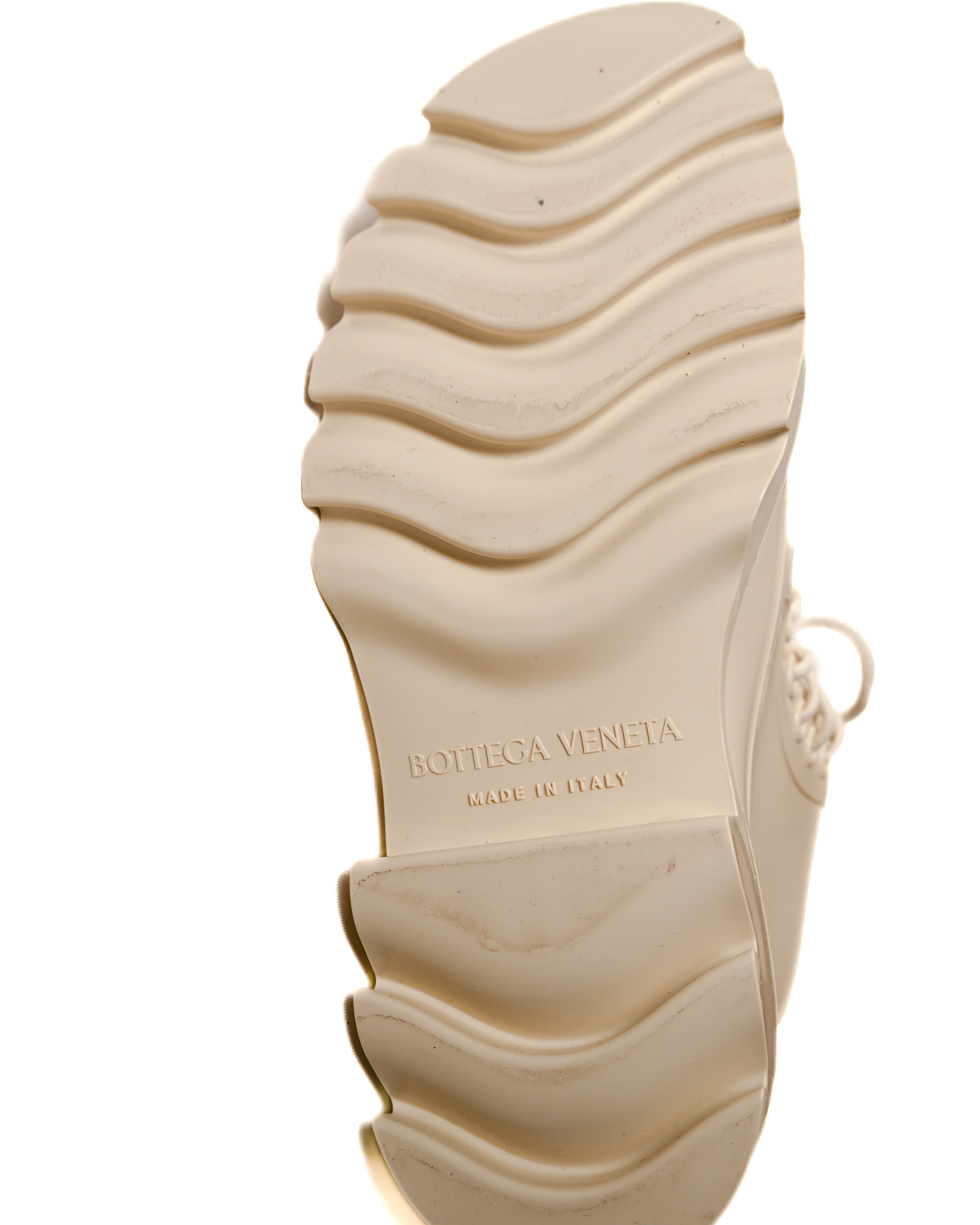 BOTTEGA VENETA/ Rubber Stride Lace Up Boots White