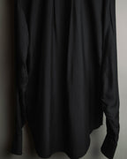 "TOM FORD" 2010's Fluid rayon silk classic collar black shirt