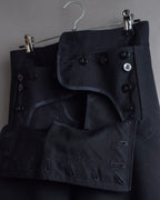 "US navy inspired lace back wide sailor pants"