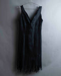 "TADASHI SHOJI" Fringe detail sleeveless dress