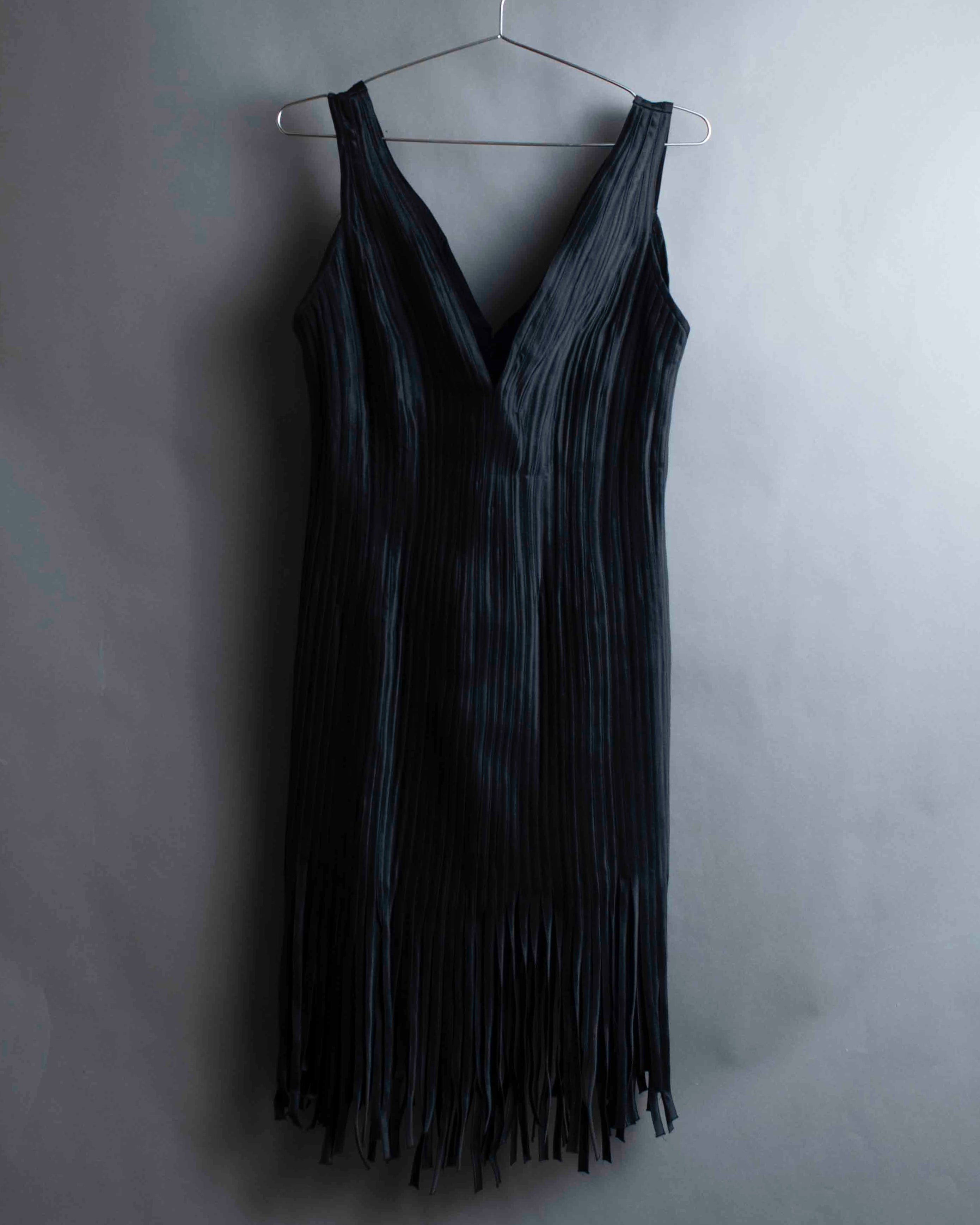 "TADASHI SHOJI" Fringe detail sleeveless dress