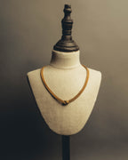 "Christian Dior" Gold tone braided knot costume jewelry necklace