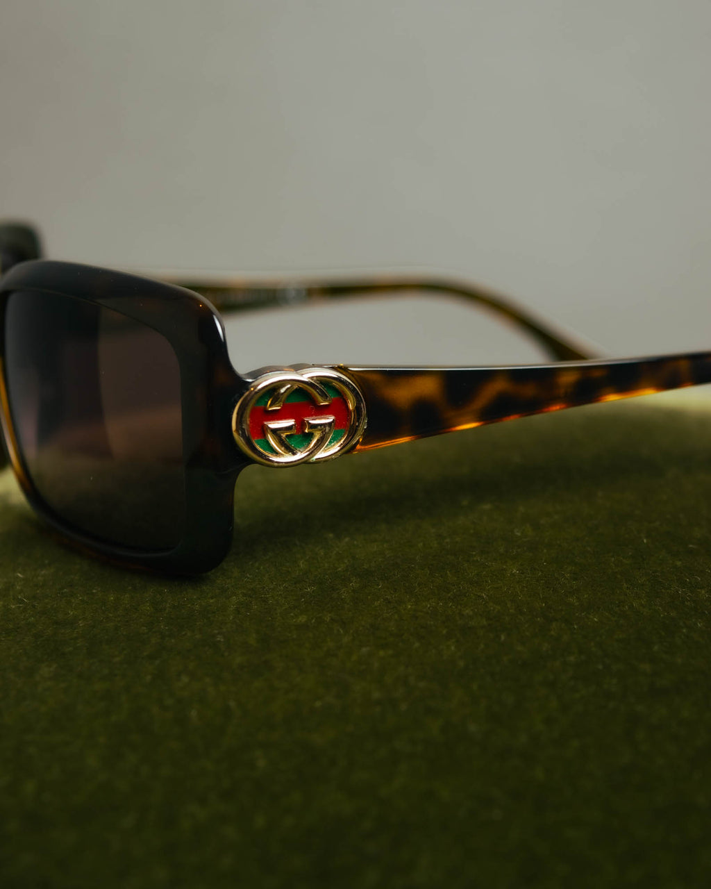 "GUCCI" 00's-10's Tortoiseshell rectangle sunglasses