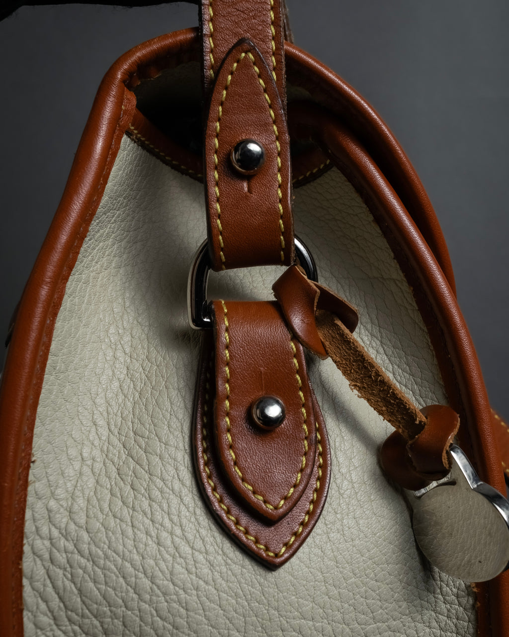 "Dooney & Bourke" Patch front design Two-tone leather shoulder bag