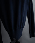 "CELINE" Hedi Slimane design compact silhouette wool knit