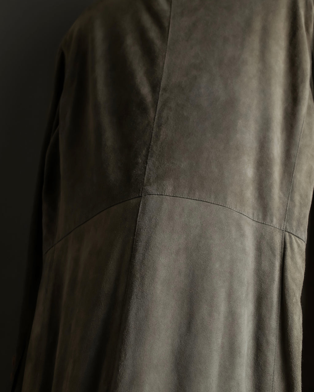 "GIORGIO ARMANI" Brushed shades suede leather long coat