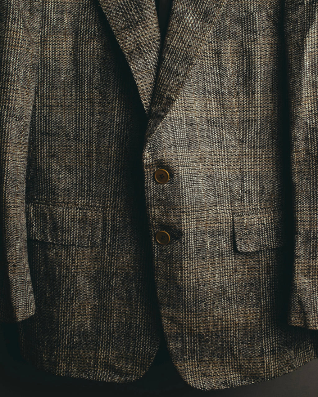 "Ermenegildo Zegna" 80's-90's Textured silk single-breasted blazer