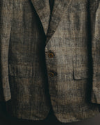 "Ermenegildo Zegna" 80's-90's Textured silk single-breasted blazer