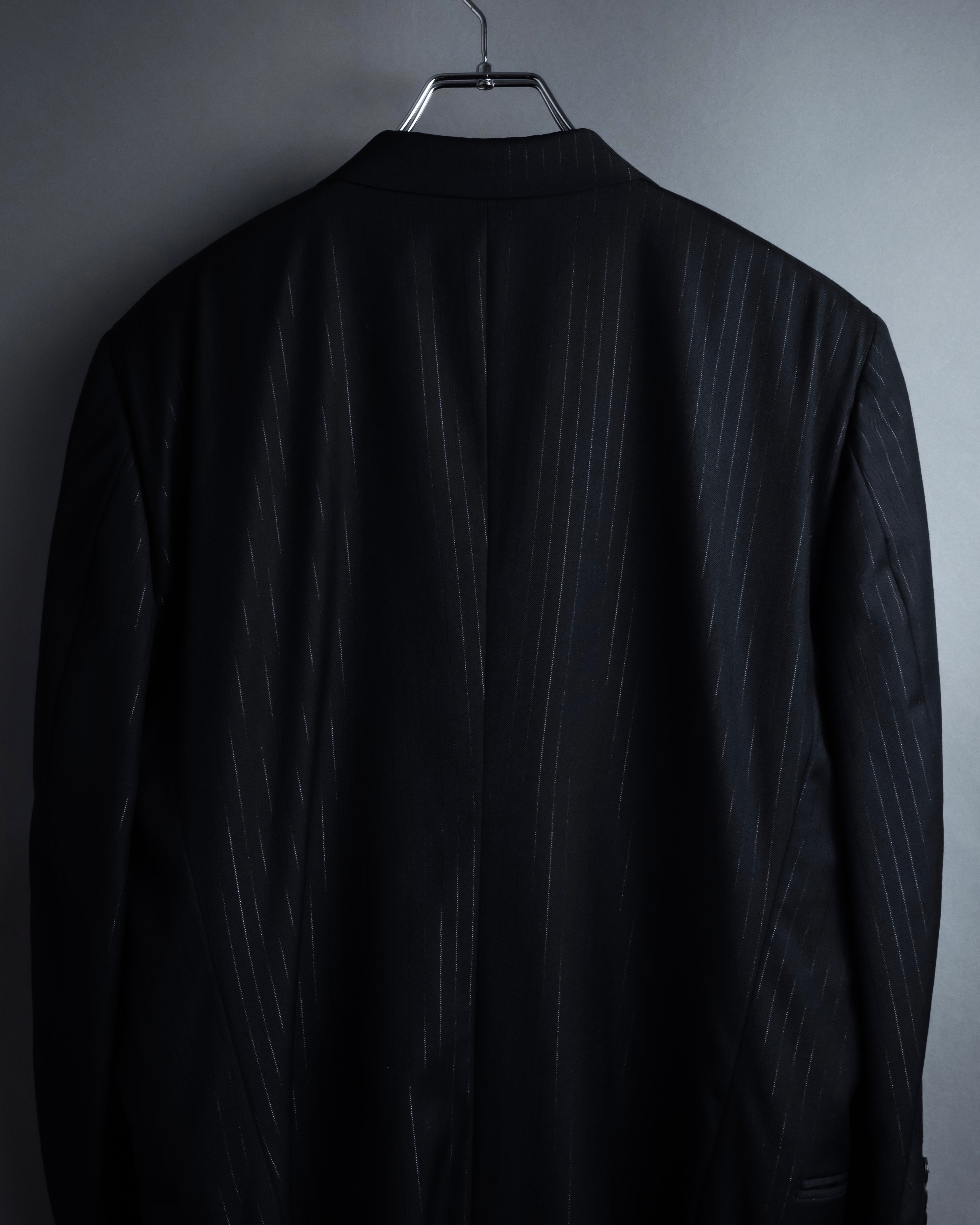 "BALENCIAGA" Chalk stripe pattern long silhouette set up