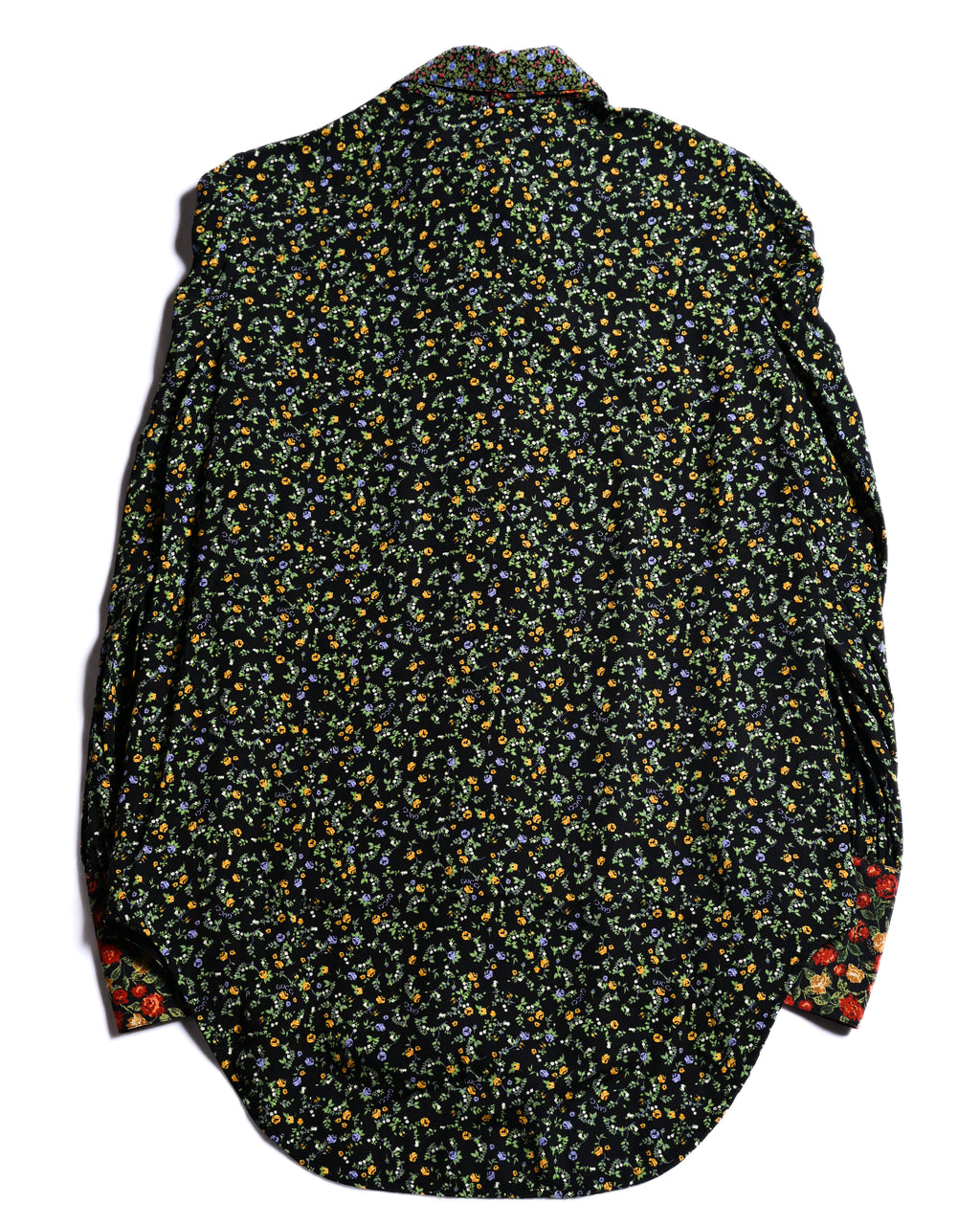 GUCCI × LIBERTY LONDON/ 2020AW Original Floral Pattern Fabric Ribbon Tie Button Down Shirt