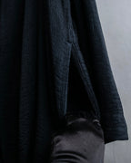 "ISSEY MIYAKE PERMANENT" Large shawl collar silk long cardigan