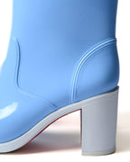 Christian Louboutin/ 70 High Heel PVC Rain Boots Sky Blue