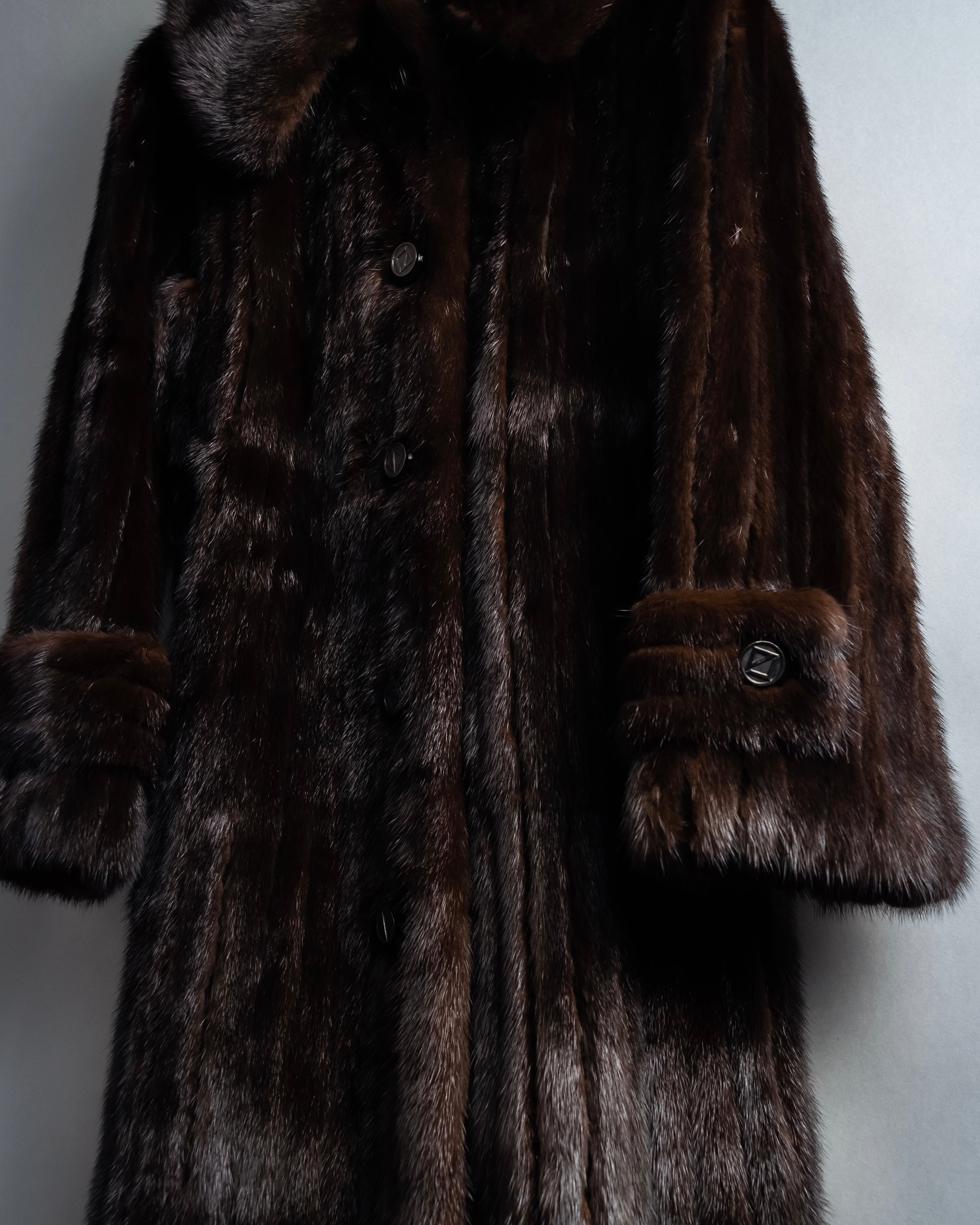 -SPECIAL- "Christian Dior Boutique Paris" 70's-80's Panel work design 100% mink fur coat