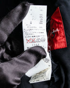 “Y’s COMPOSITION: SEE ATTACHED LABEL” Layered design multi buttons tail coat