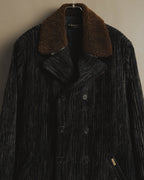 "Christian Dior" 80's-90's Classically tailored belted double-breasted coat