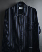 "Maison Margiela" 2021AW piped striped lounge shirt