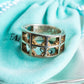 "Tiffany&Co" Silver 925 square cut edged ring